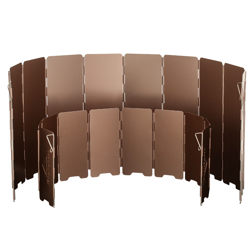 Camping Cooking Windshield - 10 placas de bronze-colorido dobrável acampamento