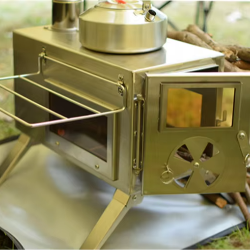 Camping Cooking Ovens - Fogão Portátil de Aço Inoxidável para