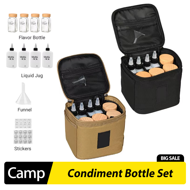 Camping Cooking Oil Bottle - Conjunto de Frascos de Temperos para