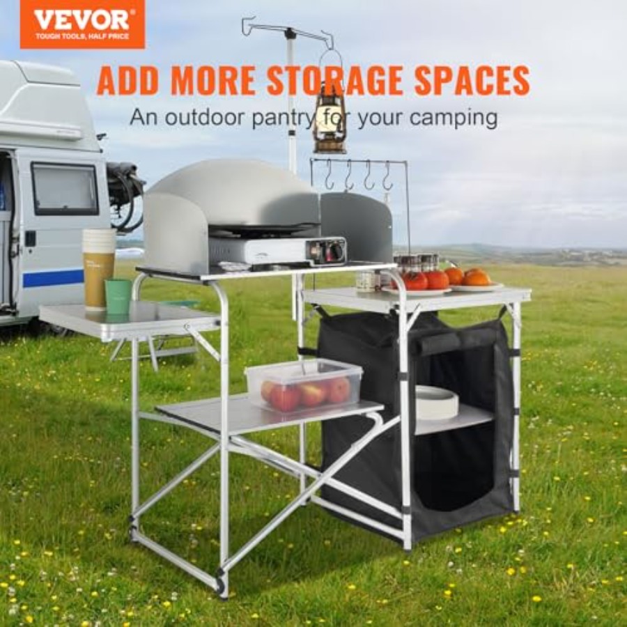 Mesa de Cozinha para Camping,  - Camping Cooking Cupboard avaliação e preço