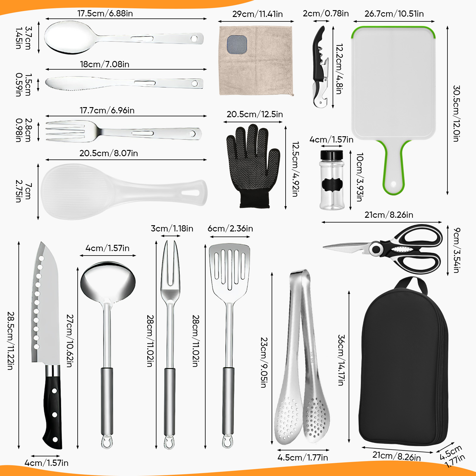 Conjunto de utensílios de cozi - Camping Cooking Must Haves avaliação e preço