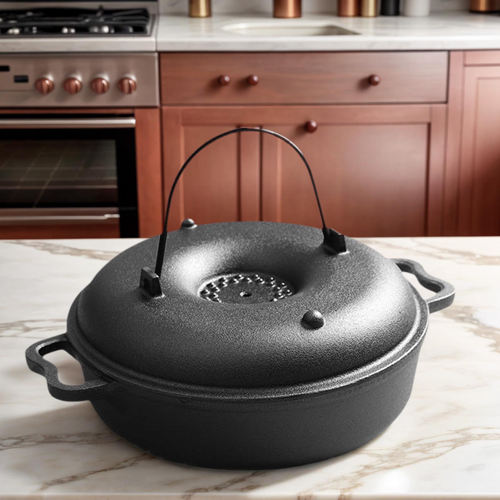 Caldeirão de ferro fundido par - Camping Cooking Ovens avaliação e preço