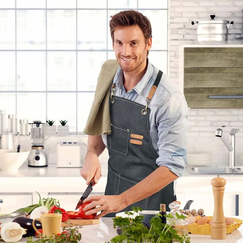 Avental de lona à prova de óle - Camping Cooking Apron avaliação e preço