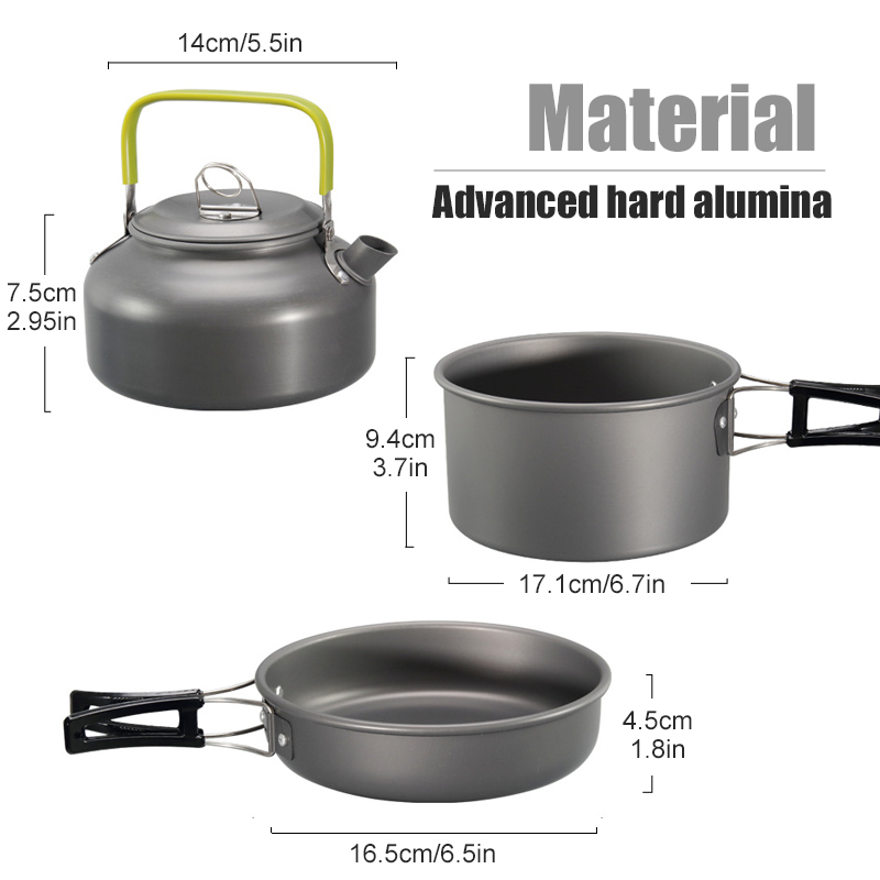 Westtune kit de panelas de aca - Camping Cooking Tool Set avaliação e preço