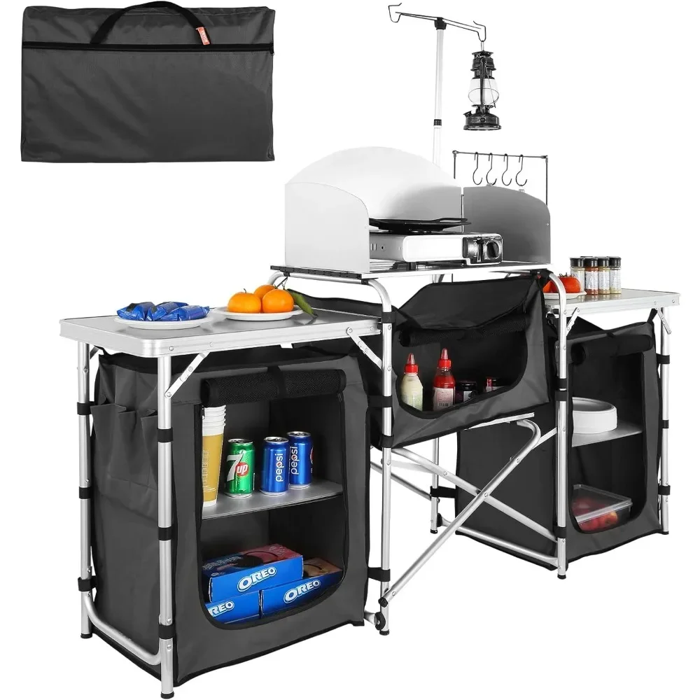 Uma mesa de cozinha de acampam - Camping Cooking Cupboard avaliação e preço
