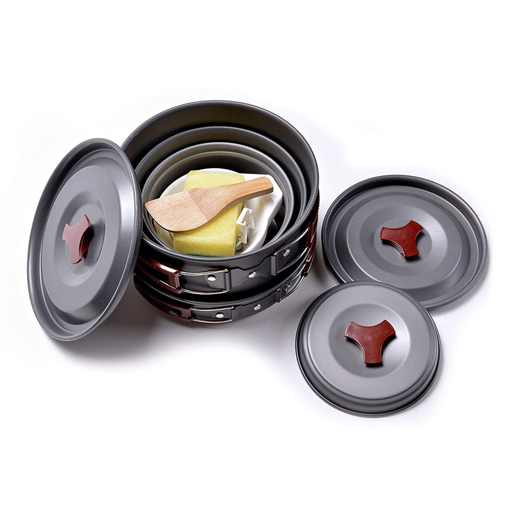 Kit de panelas para acampament - Camping Lightweight Cooking Pot avaliação e preço